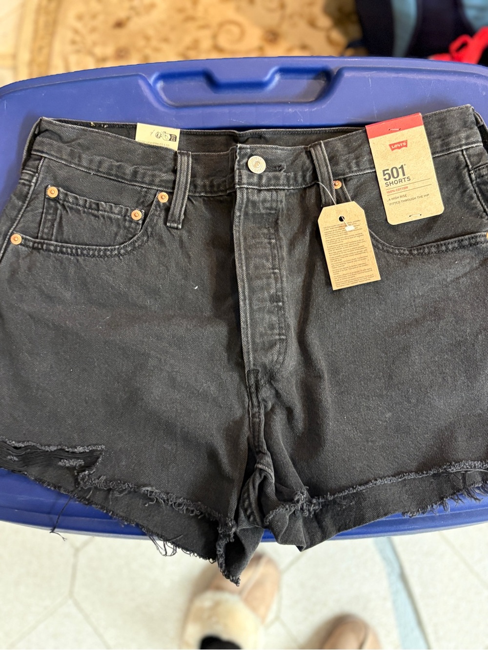 Levi's Black 501 Women's Denim Cutoff Shorts